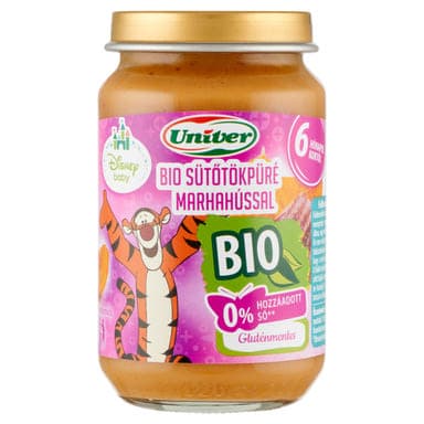 Univer Bébiétel Sütőtökpüré Marhahús Ízesítéssel 6 Hónapos Kortól - 163 g