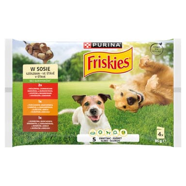 Friskies Adult szószos alutasak kutyáknak 4x85g - 340 g