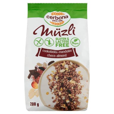 Cerbona csokis-mandulás müzli gluténmentes - 200 g