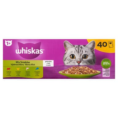 Whiskas Vegyes Menü teljes értékű nedves eledel felnőtt macskáknak 40 x 85 g - 3400 g