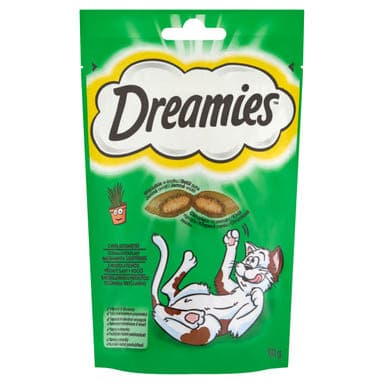 Dreamies kiegészítő macskaeledel felnőtt macskák és 8 hetesnél idősebb kölykök számára- 60 g