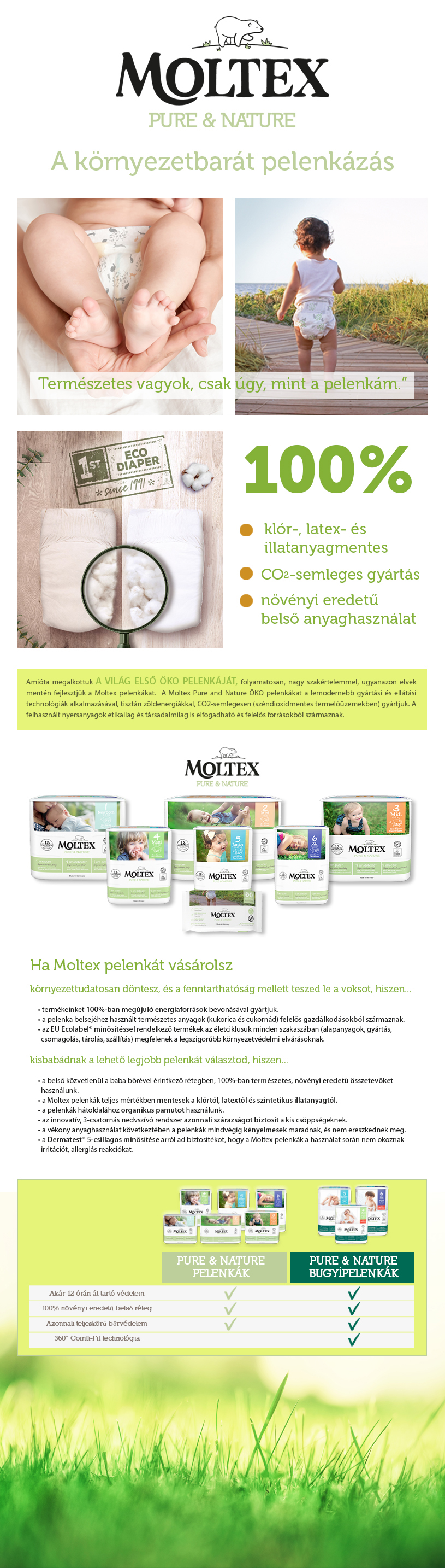 Moltex Pure&nature Maxi öko bugyipelenka 7-12 kg - 22 db
