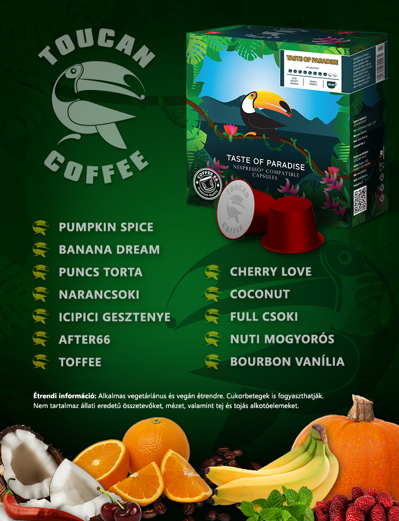 Toucan Cherrylove Nespresso kapszula - 20 db